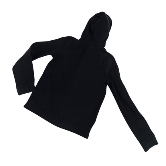 Nike Kids Black Zip-Up Hoodie cotton blend with White Swoosh size medium - Picture 2 of 6